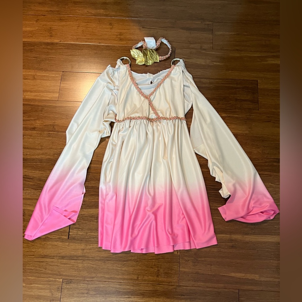 Greek Goddess Halloween Costume with Headband Size XS